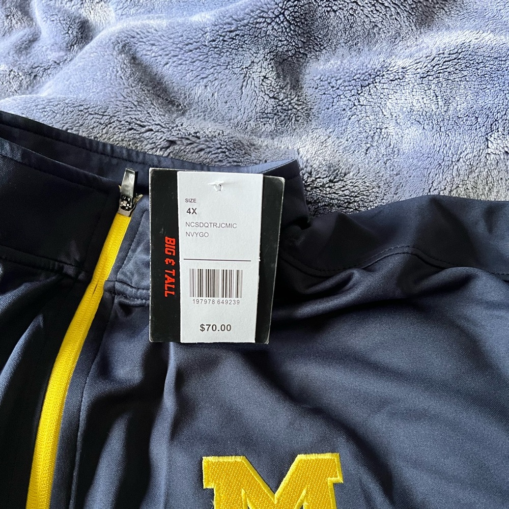 Varsity Navy and Yellow Zip-Up Jacket